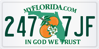 FL license plate 2477JF