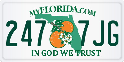 FL license plate 2477JG