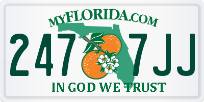 FL license plate 2477JJ