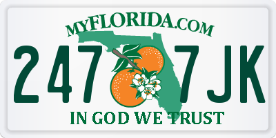 FL license plate 2477JK