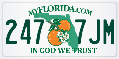 FL license plate 2477JM