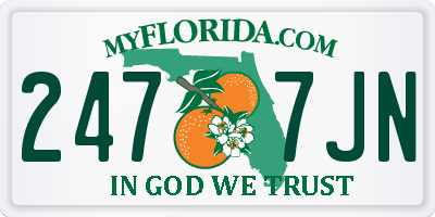 FL license plate 2477JN