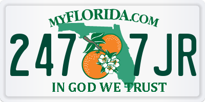 FL license plate 2477JR