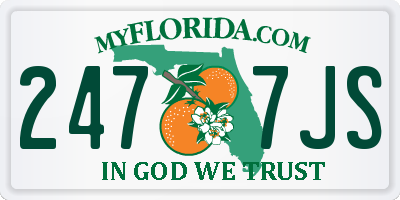 FL license plate 2477JS