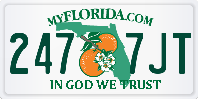 FL license plate 2477JT