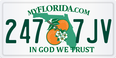 FL license plate 2477JV