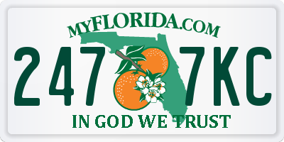 FL license plate 2477KC