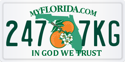 FL license plate 2477KG