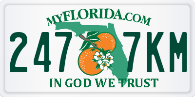 FL license plate 2477KM