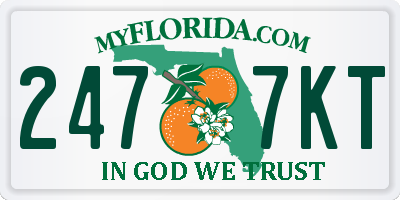 FL license plate 2477KT