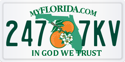 FL license plate 2477KV