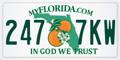 FL license plate 2477KW