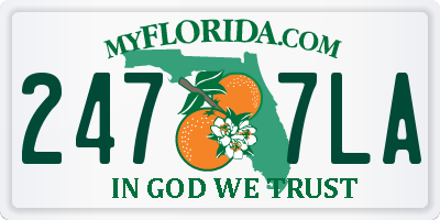 FL license plate 2477LA