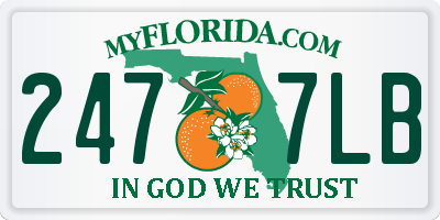 FL license plate 2477LB