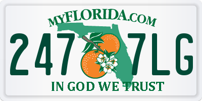 FL license plate 2477LG