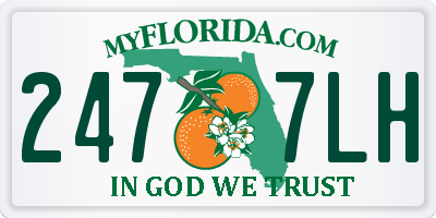 FL license plate 2477LH