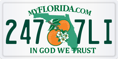 FL license plate 2477LI