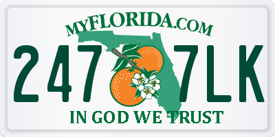 FL license plate 2477LK