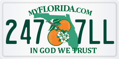 FL license plate 2477LL