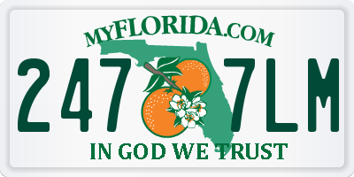FL license plate 2477LM