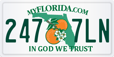 FL license plate 2477LN