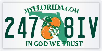 FL license plate 2478IV