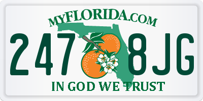 FL license plate 2478JG