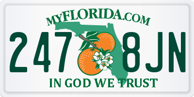 FL license plate 2478JN