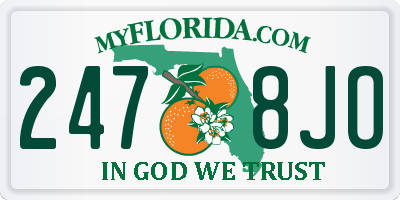 FL license plate 2478JO