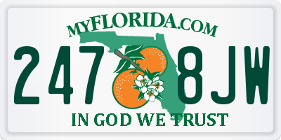 FL license plate 2478JW