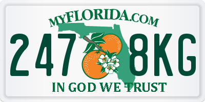 FL license plate 2478KG