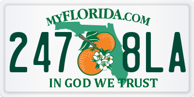 FL license plate 2478LA