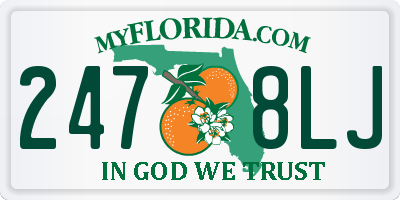 FL license plate 2478LJ