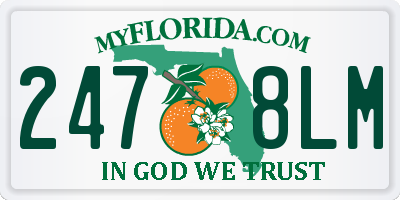 FL license plate 2478LM