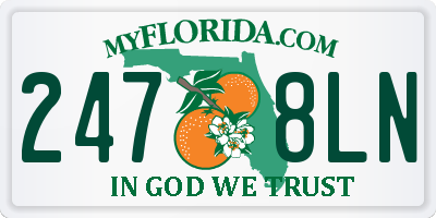 FL license plate 2478LN