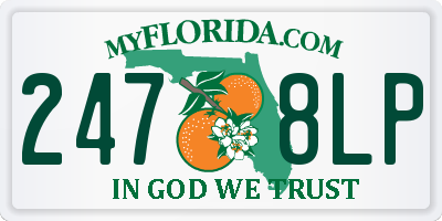 FL license plate 2478LP