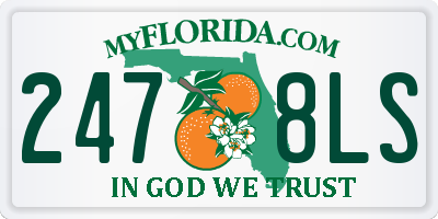 FL license plate 2478LS