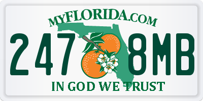 FL license plate 2478MB