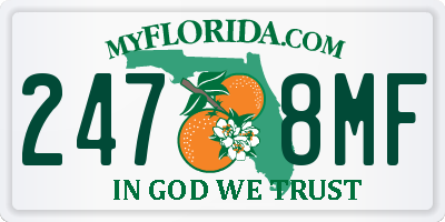 FL license plate 2478MF
