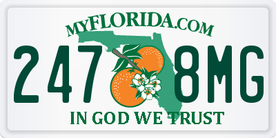 FL license plate 2478MG