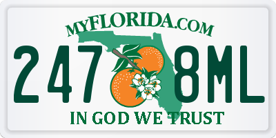 FL license plate 2478ML