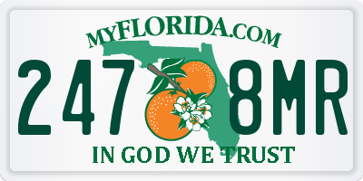 FL license plate 2478MR