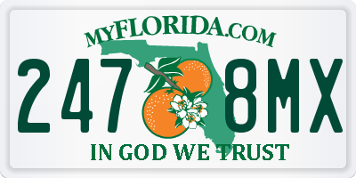 FL license plate 2478MX