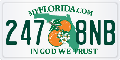 FL license plate 2478NB
