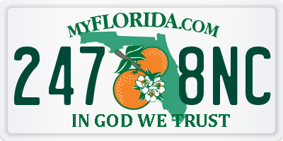 FL license plate 2478NC