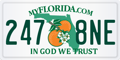 FL license plate 2478NE