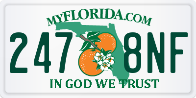 FL license plate 2478NF