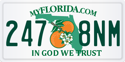 FL license plate 2478NM