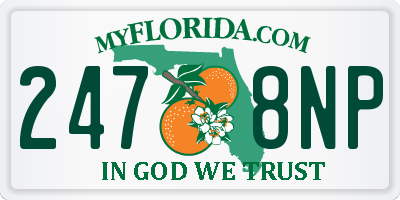 FL license plate 2478NP