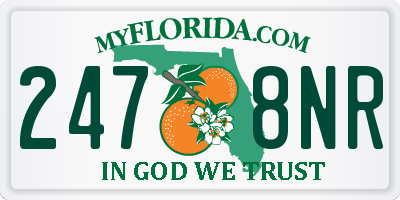 FL license plate 2478NR